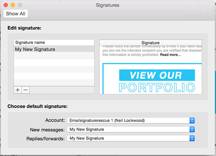 Outlook Mac Email Signature